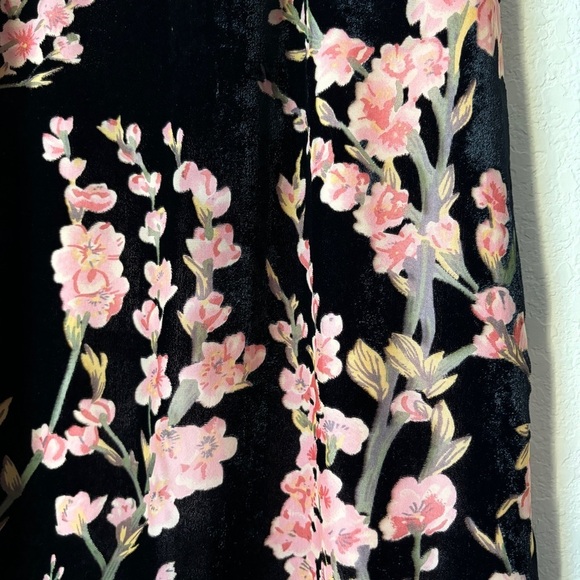 Modcloth Velvet Floral Soiree Saunter Maxi Dress Evening - Picture 7 of 15